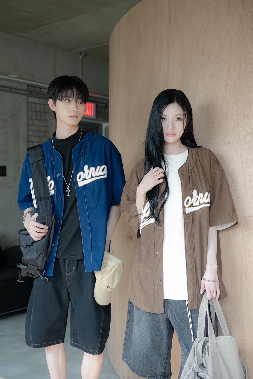 California 毛巾繡 開襟 球衣 罩衫