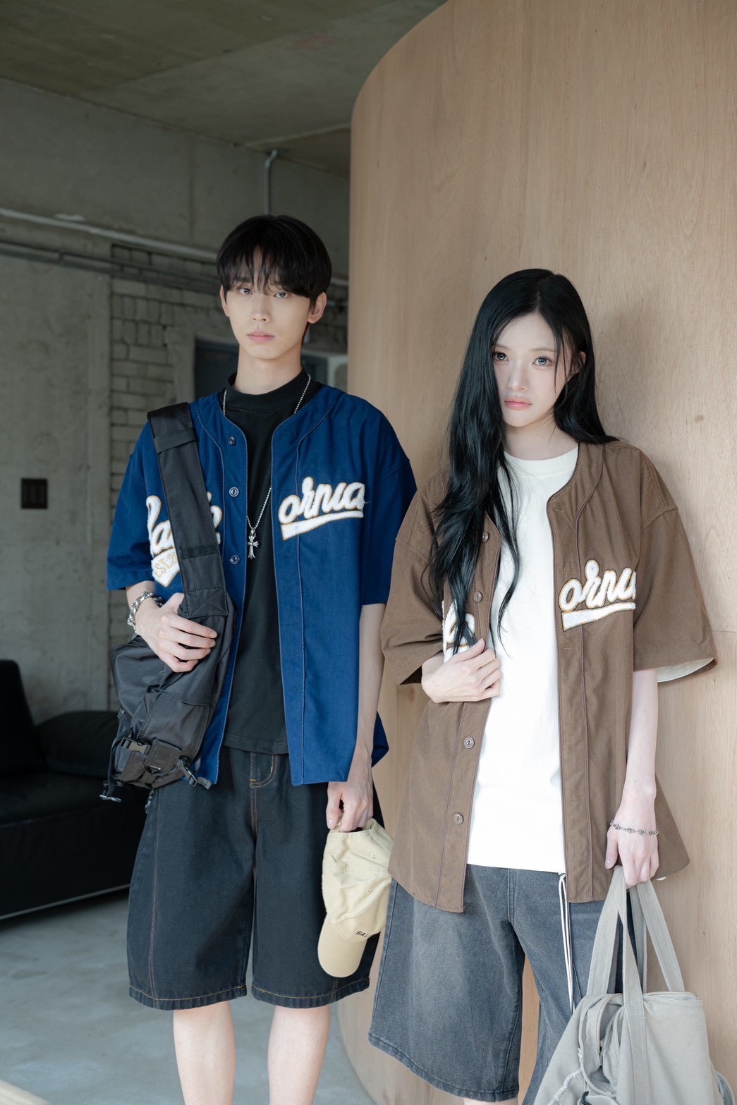 California 毛巾繡 開襟 球衣 罩衫