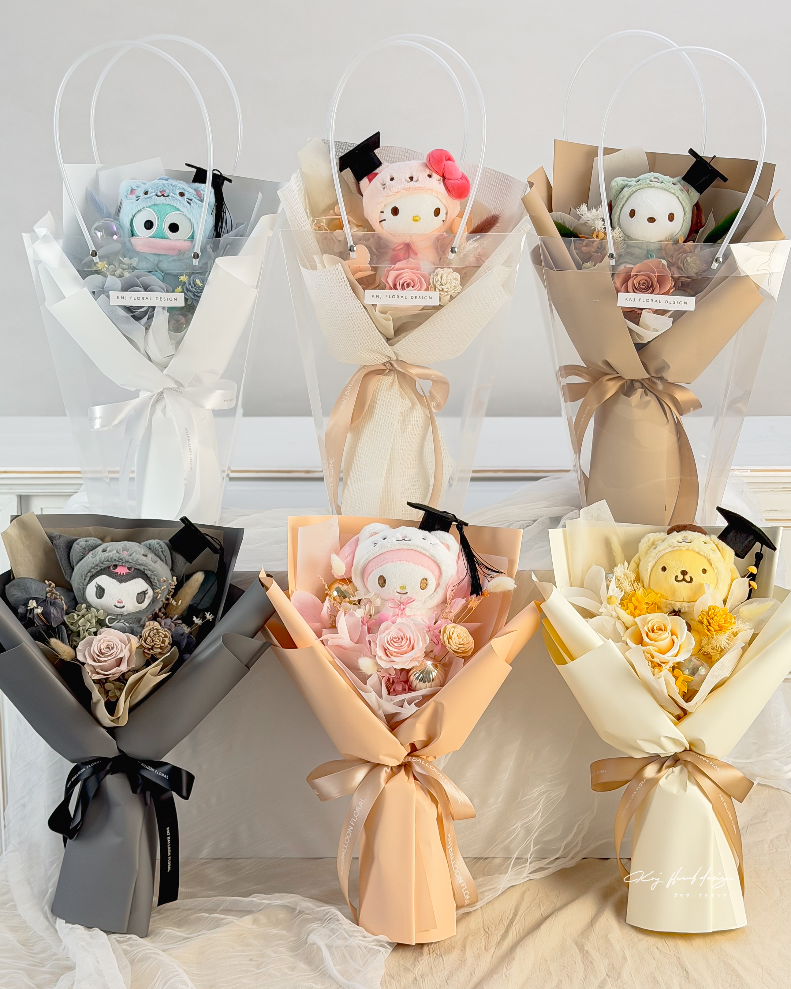 韓式三麗鷗畢業永生花束