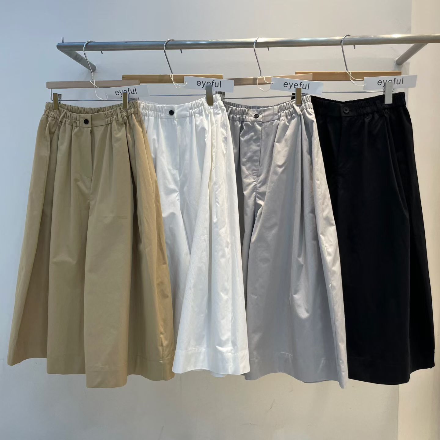 EY6001 多口袋壓褶休閑寬褲
