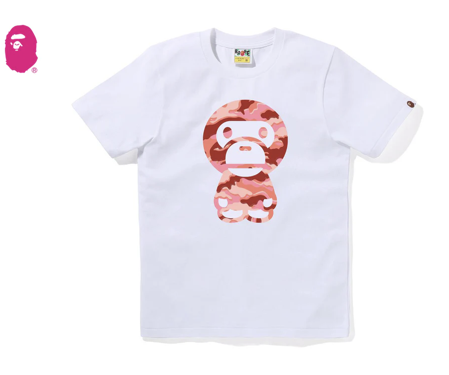 【BAPE女生】0404發售GLITCH WOODLAND CAMO BIG BABY MILO TEE