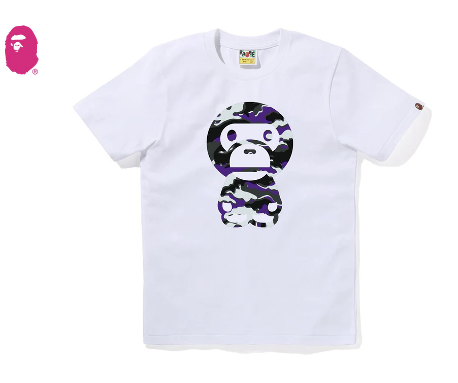 【BAPE女生】0404發售GLITCH WOODLAND CAMO BIG BABY MILO TEE