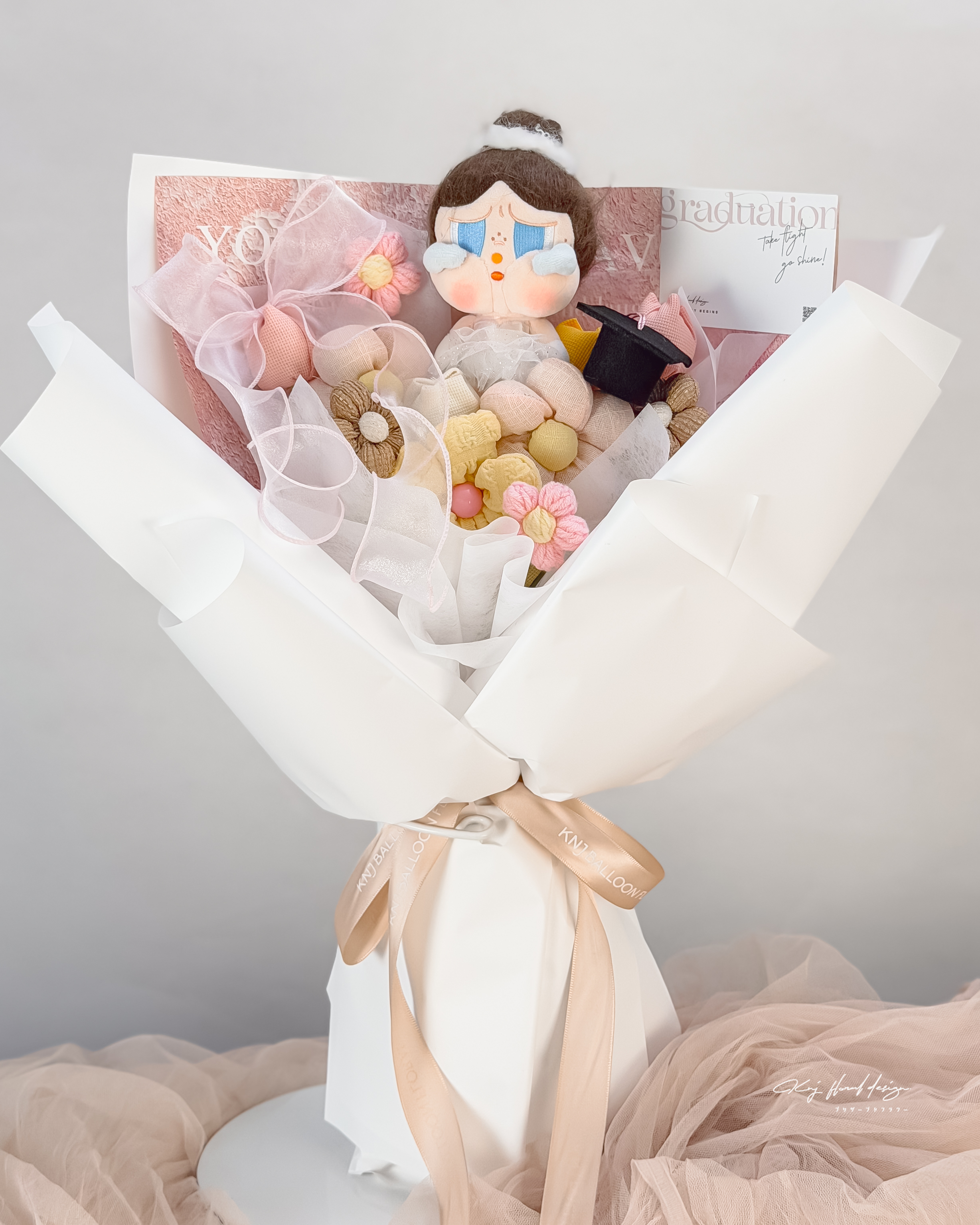 芭蕾哭娃畢業布藝花束