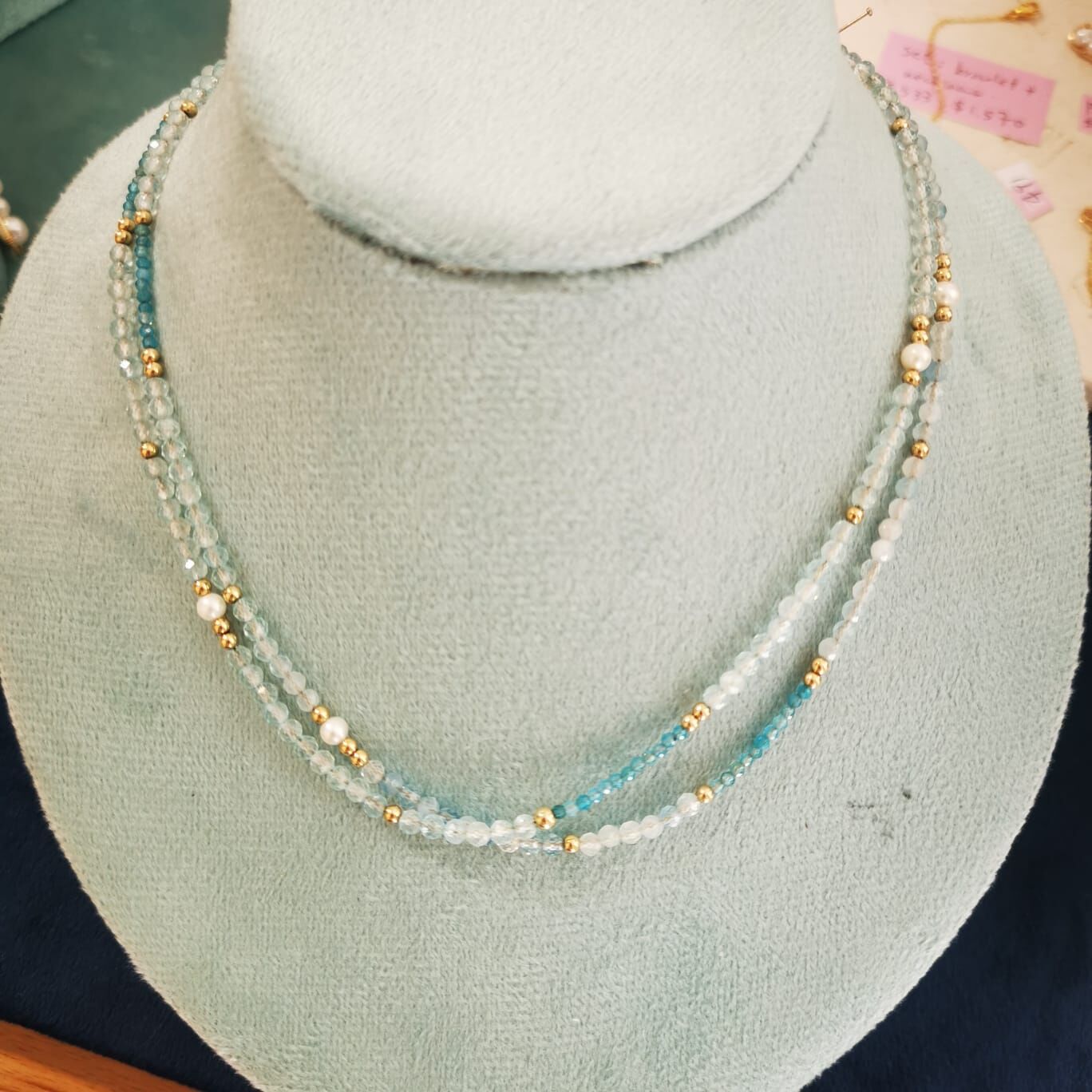 1YA0326-515 [YAY PARIS] Collier Queen 80cm - Azur #800tp5tr144 (EU)