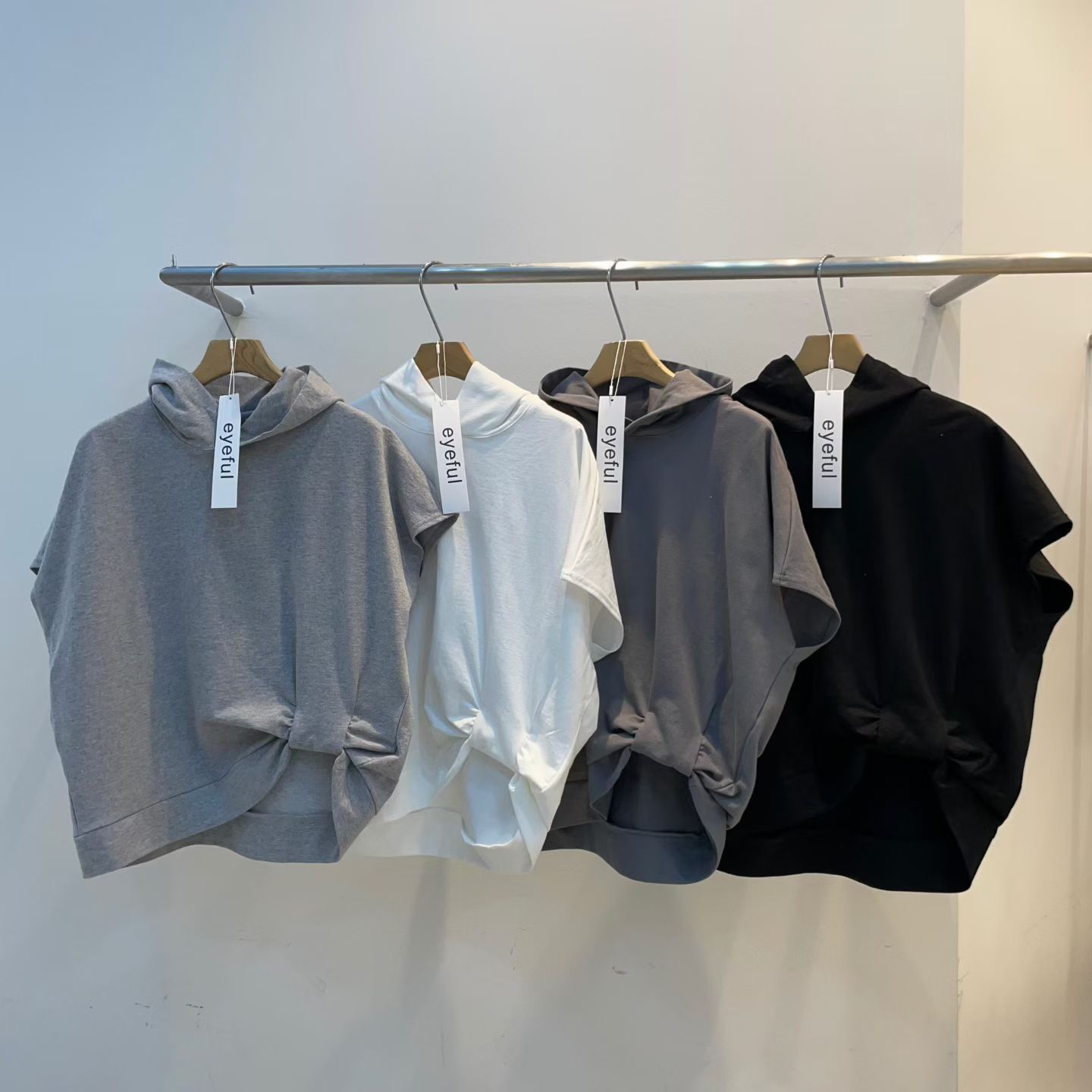 EY6004 蝴蝶扭結連帽上衣