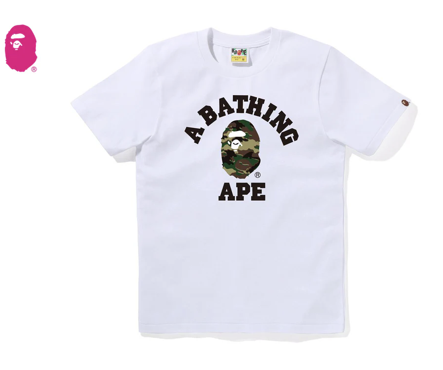 【BAPE女生】0404發售GLITCH WOODLAND CAMO COLLEGE TEE