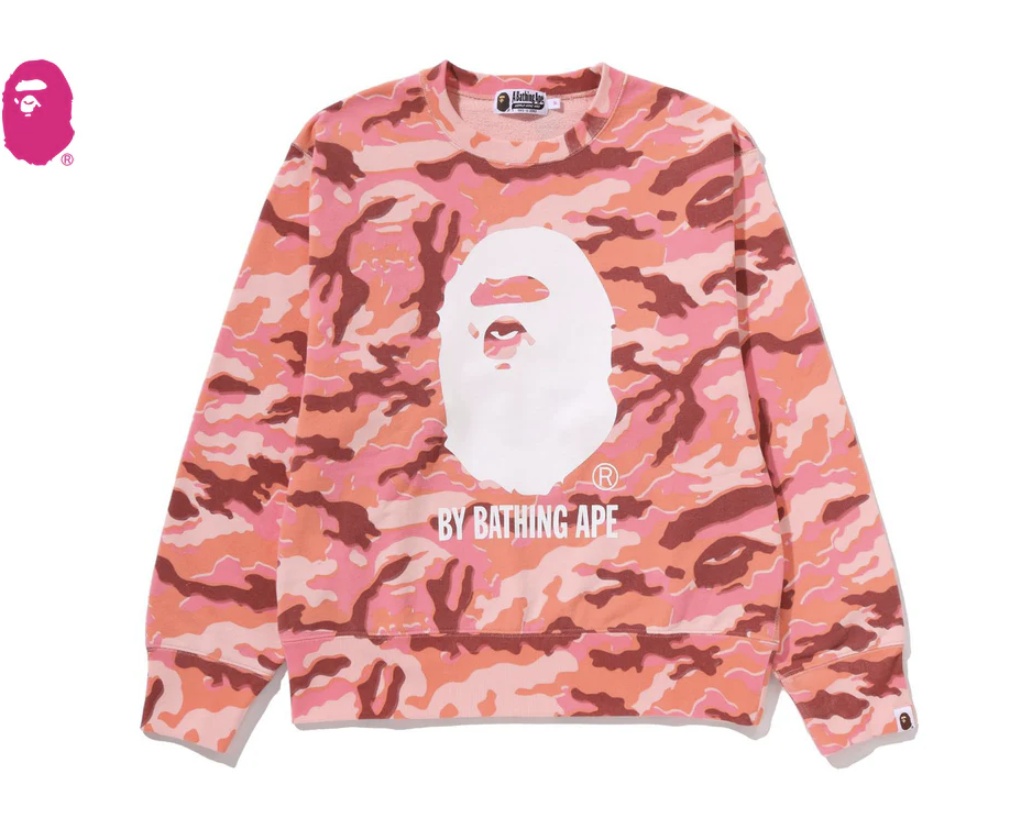 【BAPE女生】0404發售GLITCH WOODLAND CAMO BY BATHING APE CREWNECK SWEATSHIRT