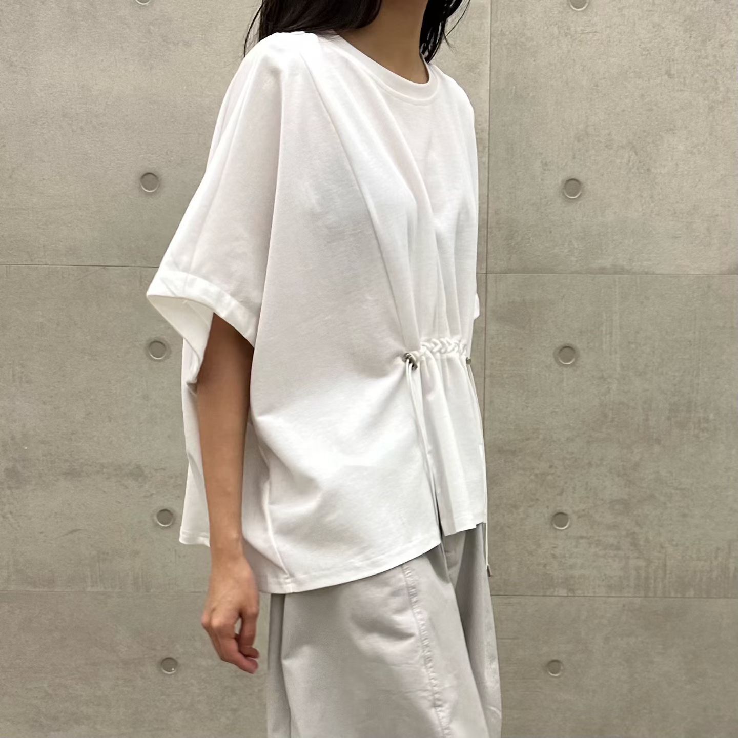 EY6010 前束繩顯瘦軟綿上衣