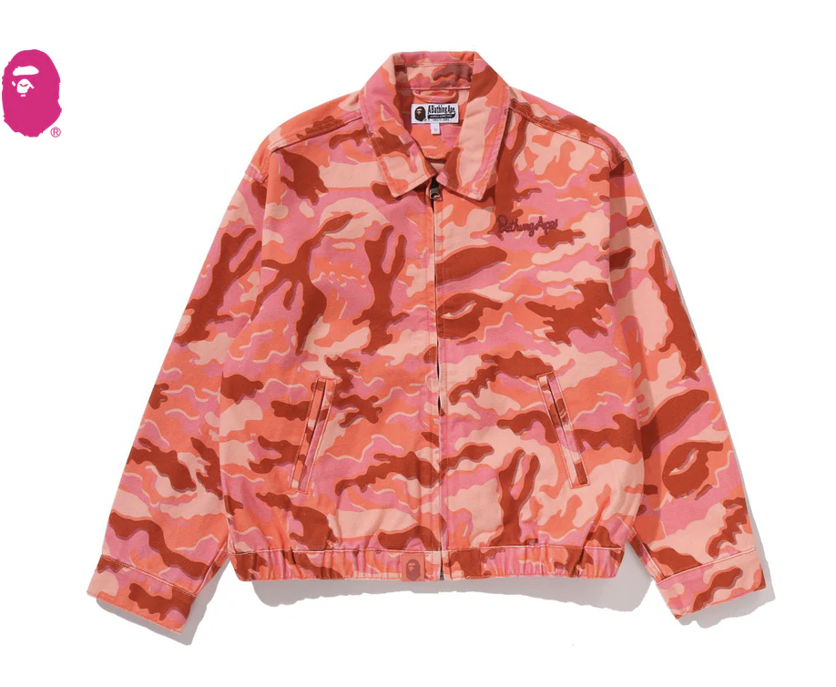 【BAPE女生】0404發售GLITCH WOODLAND CAMO BATHING APE LOGO WORKER JACKET