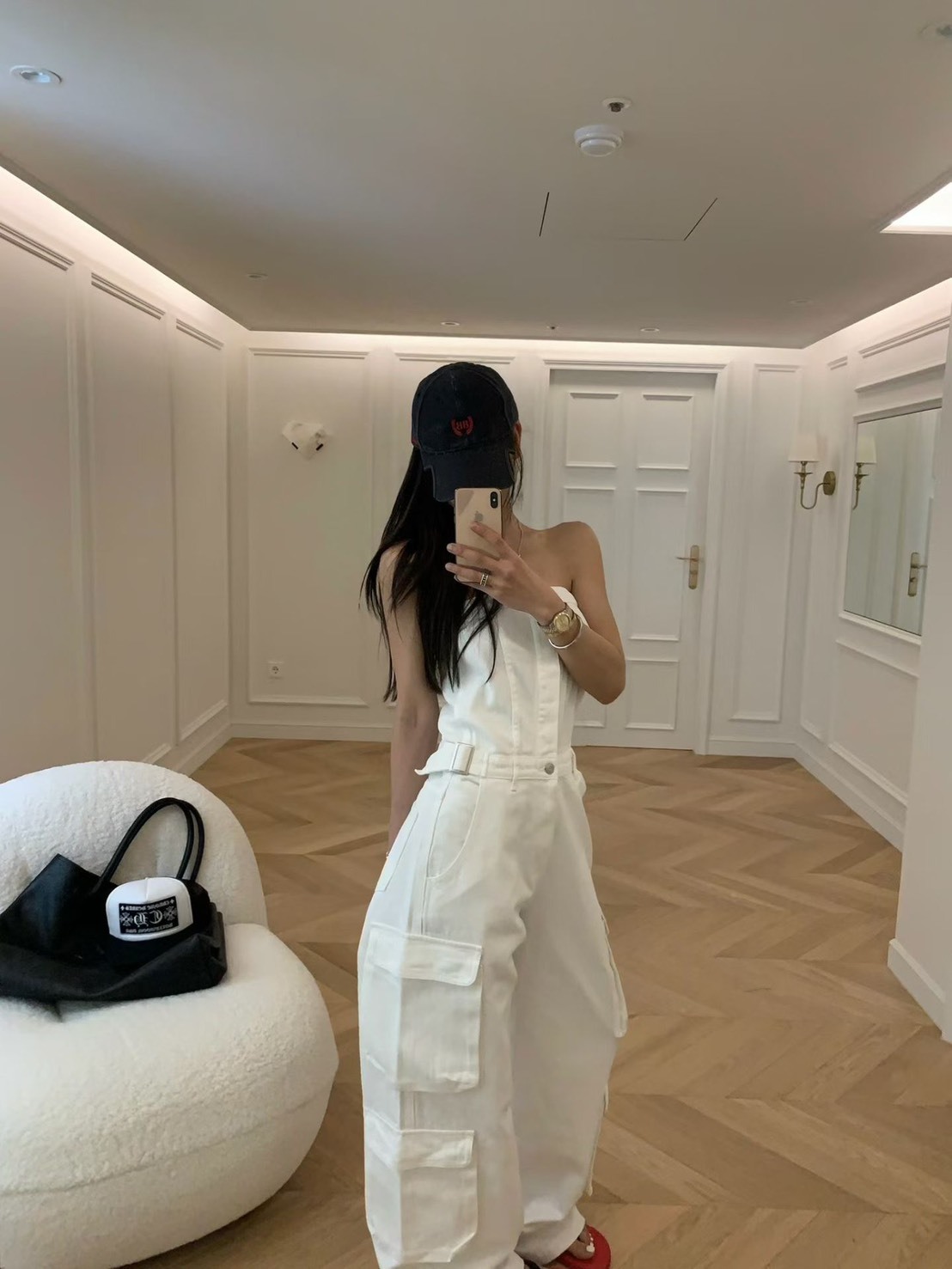 微辣平口連身牛仔褲