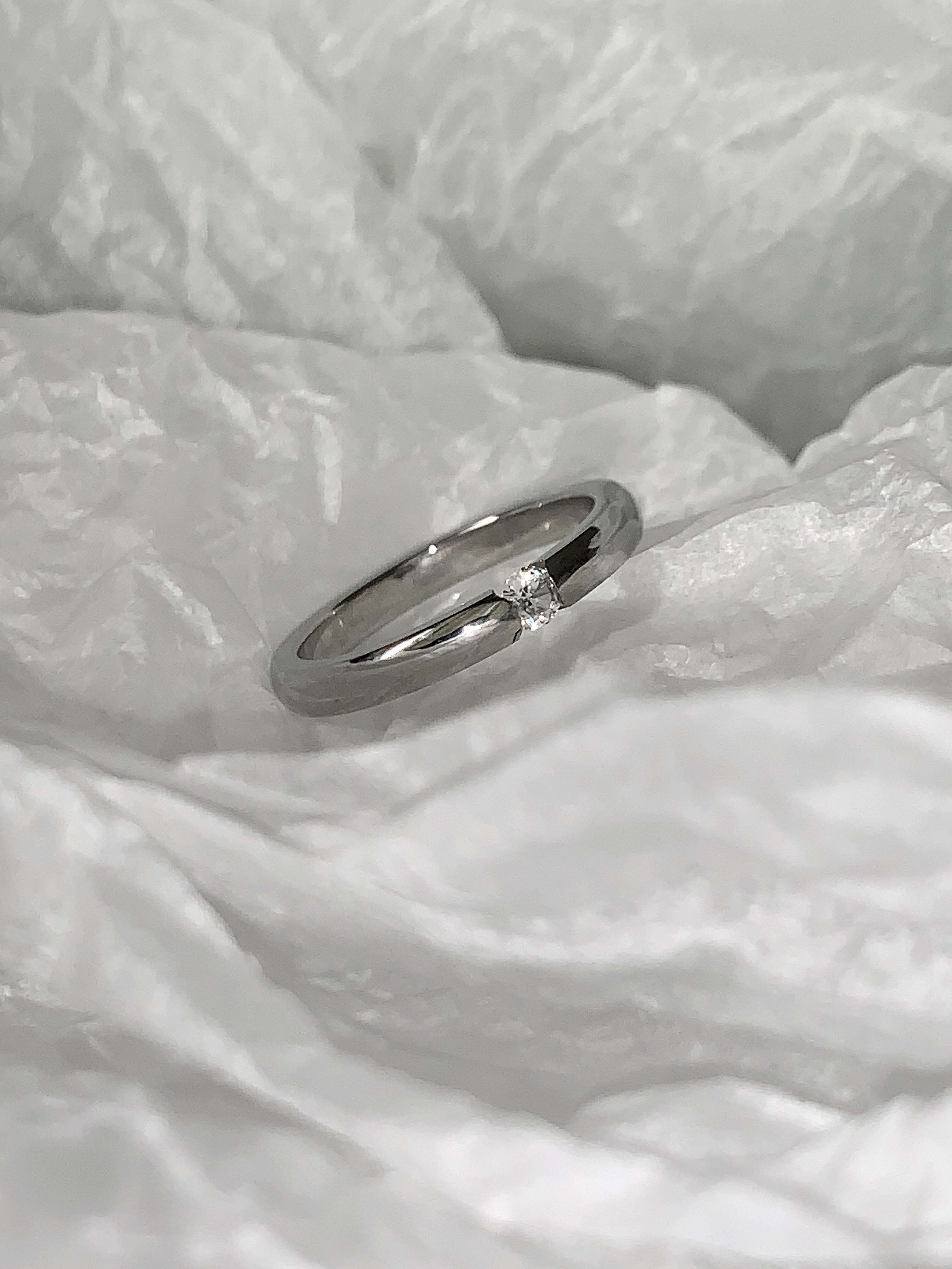 韓國限定🇰🇷 OFUSE cubic ring 簡約風 人工鑽石 戒指 不鏽鋼材質 / 預購