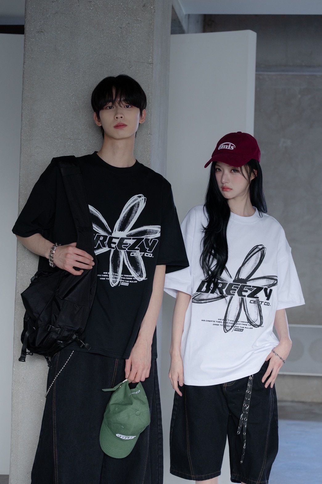 刺繡 BREEZY 花朵 設計 短袖