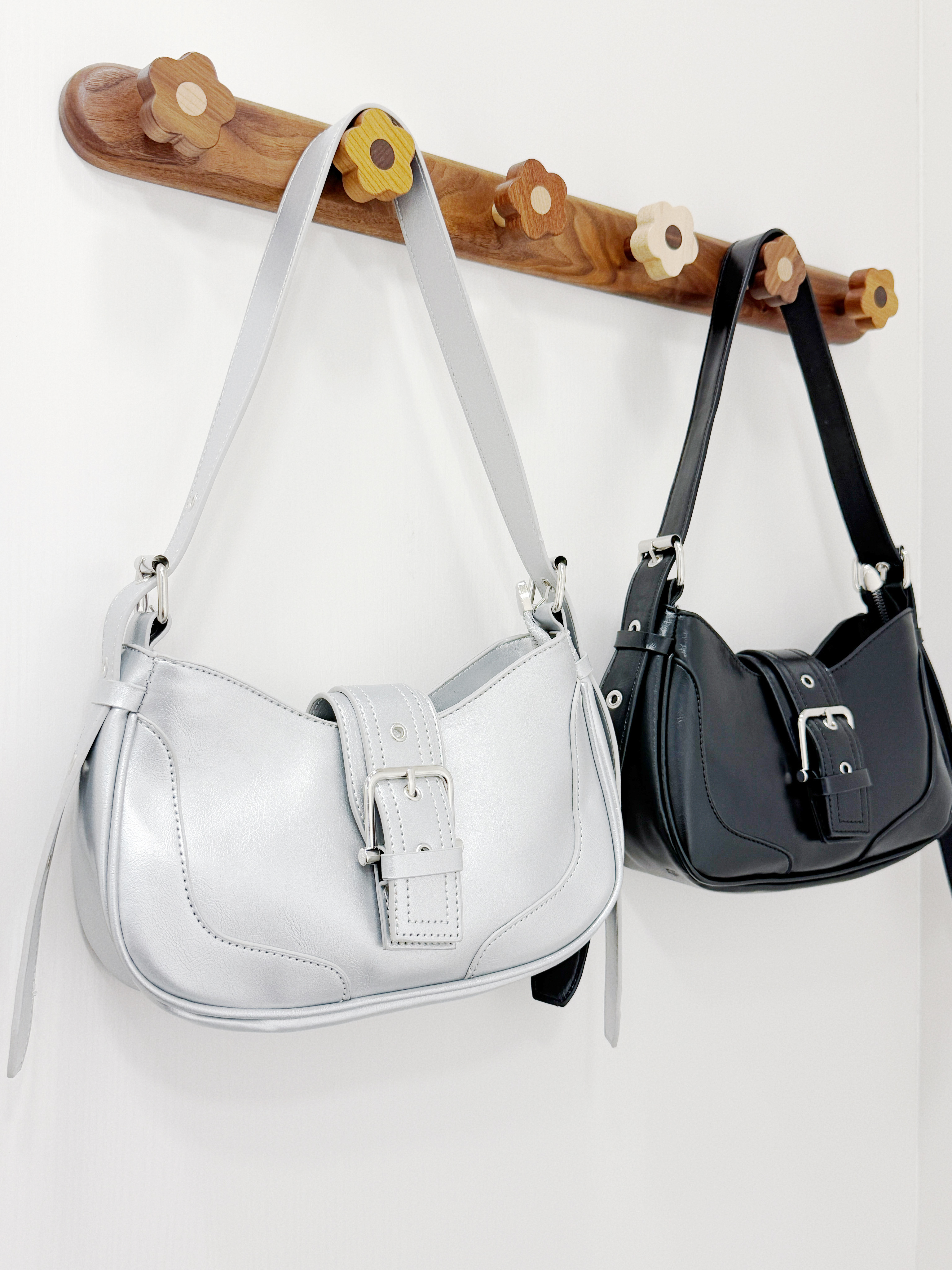 A0317｜小型格圈扣小皮袋 ✮⋆˙