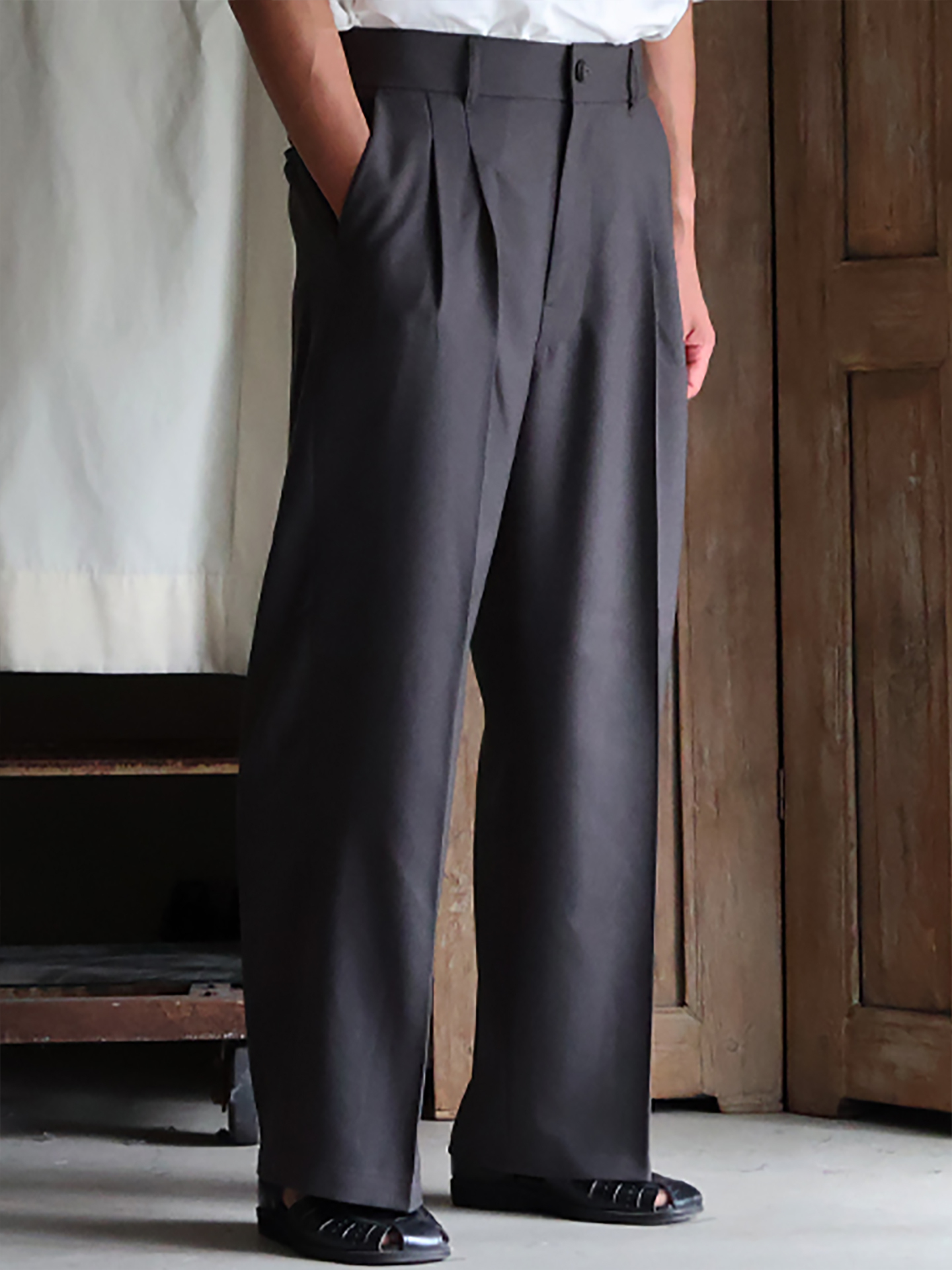 Audience Lanatec Tech Wide Straight Easy Pants (Paired