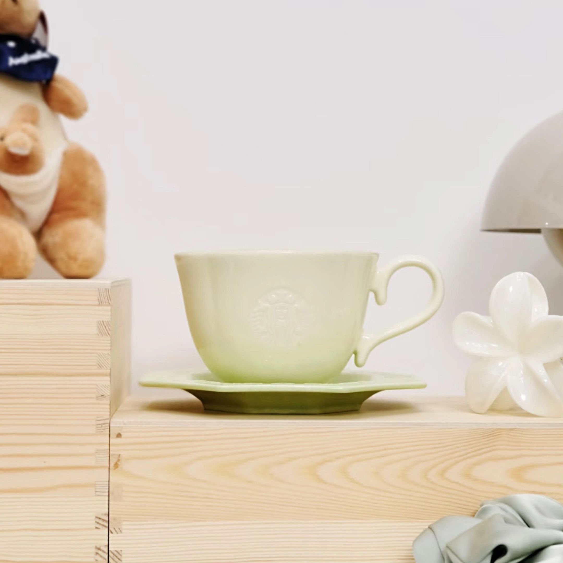 NICEDAY 代購 配件 星巴克 STARBUCKS 春序紋樣 白綠 新款 高顏值杯 保溫杯 馬克杯 實用