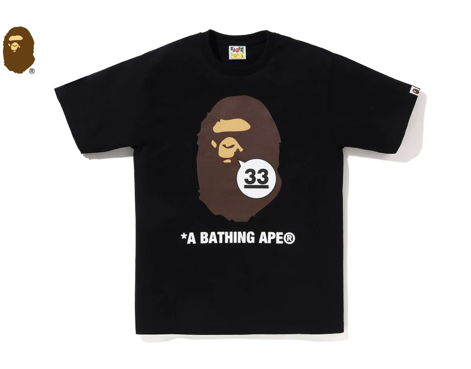 【BAPE】0404發售A BATHING APE 33RD ANNIV. APE HEAD TEE
