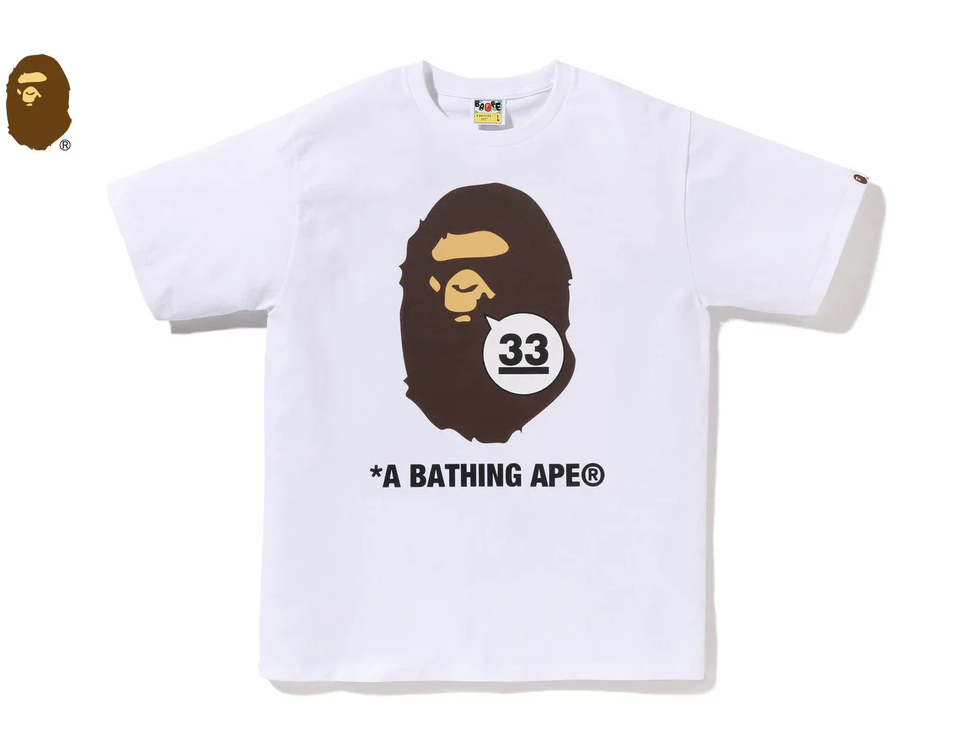 【BAPE】0404發售A BATHING APE 33RD ANNIV. APE HEAD TEE