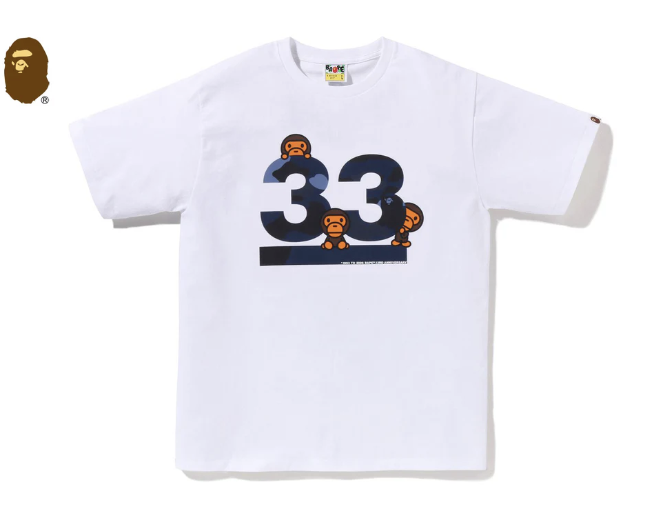 【BAPE】0404發售A BATHING APE 33RD ANNIV. BABY MILO TEE