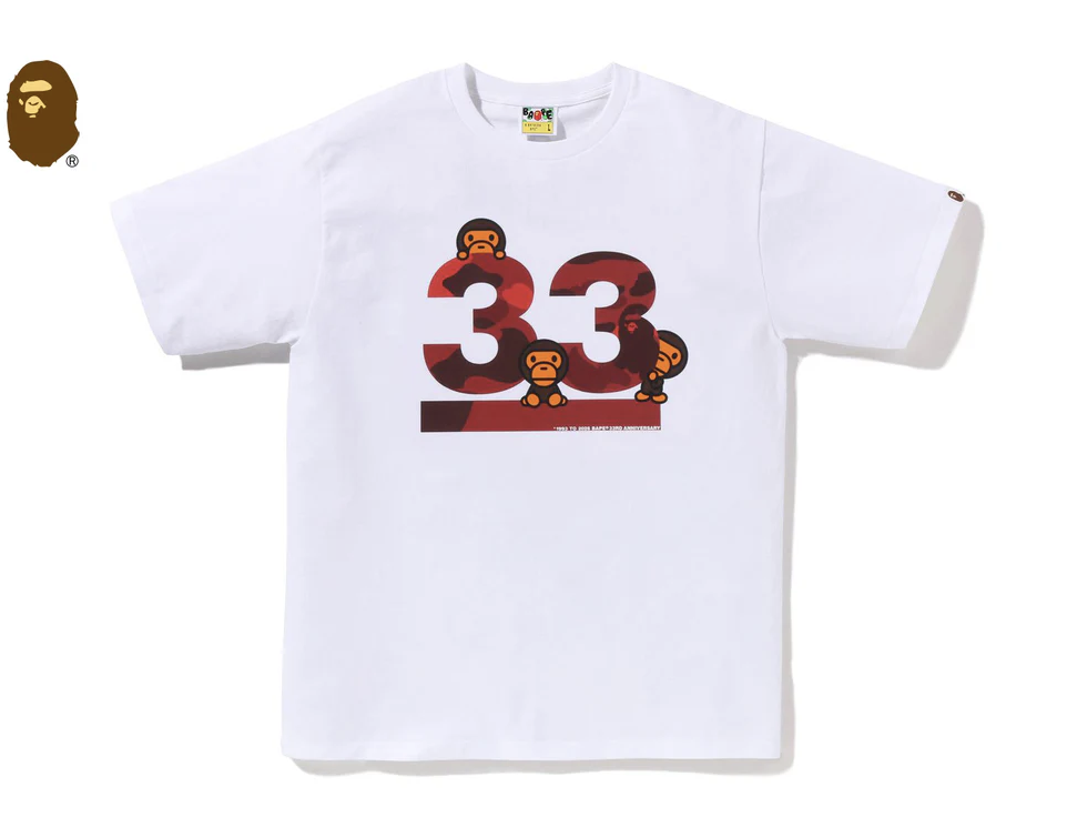 【BAPE】0404發售A BATHING APE 33RD ANNIV. BABY MILO TEE