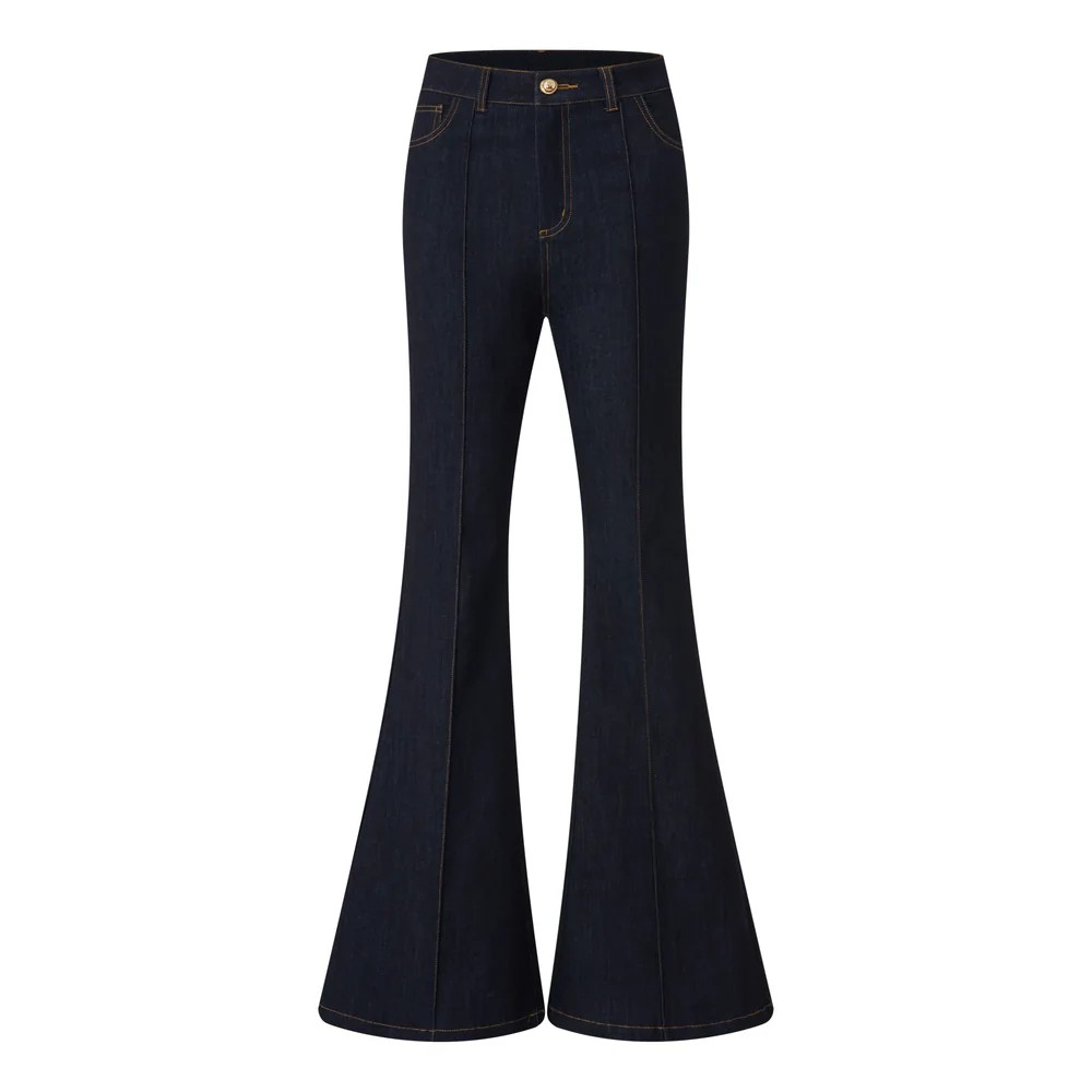 1EA0408-191 [EDWARD ACHOUR] Flare Dark Denim Jeans #100920/1038 (EU)