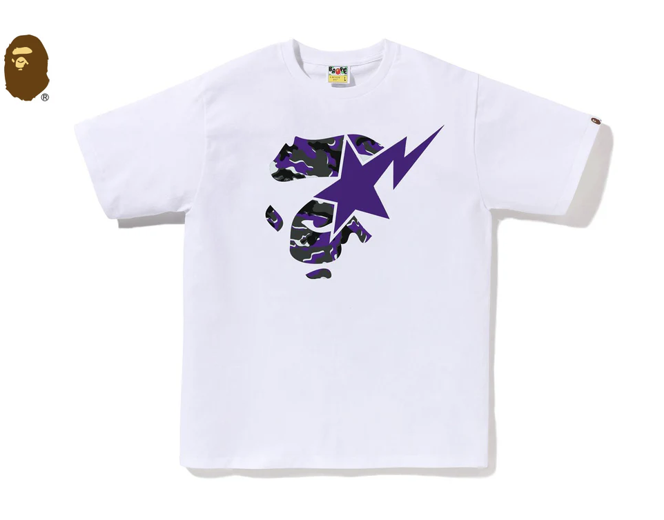 【BAPE】0404發售GLITCH WOODLAND CAMO APE FACE STA TEE