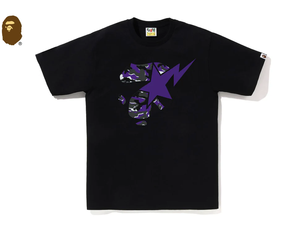 【BAPE】0404發售GLITCH WOODLAND CAMO APE FACE STA TEE