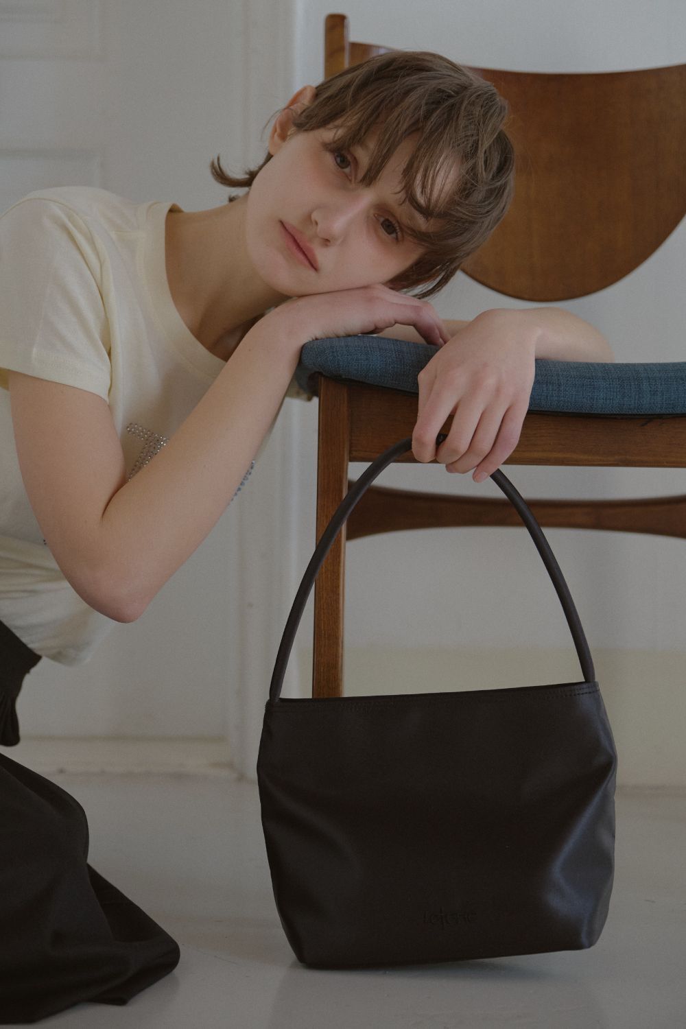 LETERIE 刺繡 Logo 托特包 LETERIE LOGO EMBROIDERY TOTE BAG_BLACK