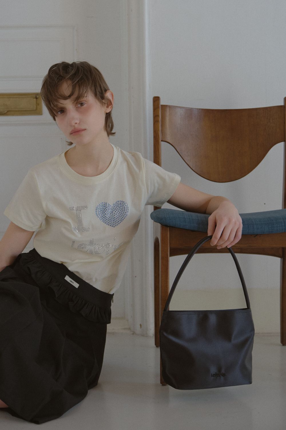 LETERIE 刺繡 Logo 托特包 LETERIE LOGO EMBROIDERY TOTE BAG_BLACK