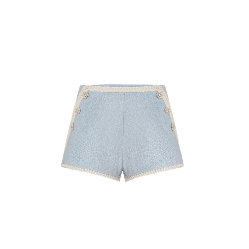 1EA0408-194 [EDWARD ACHOUR] Crochet Trim Sailor Shorts Sky #101009/1007 (EU)