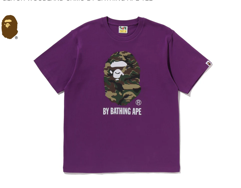 【BAPE】0404發售GLITCH WOODLAND CAMO BY BATHING APE TEE