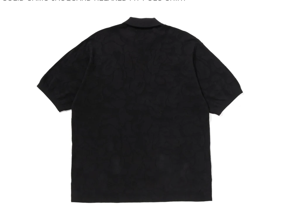 【BAPE】0404發售 寬版SOLID CAMO JACQUARD RELAXED FIT POLO SHIRT