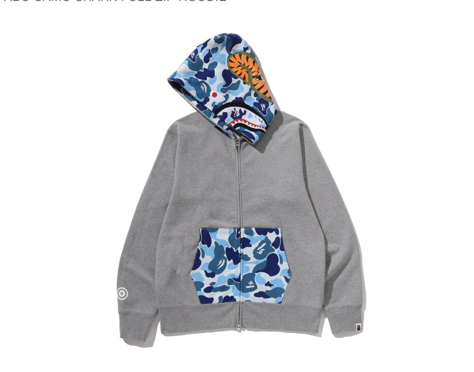 【BAPE】0404發售ABC CAMO SHARK FULL ZIP HOODIE