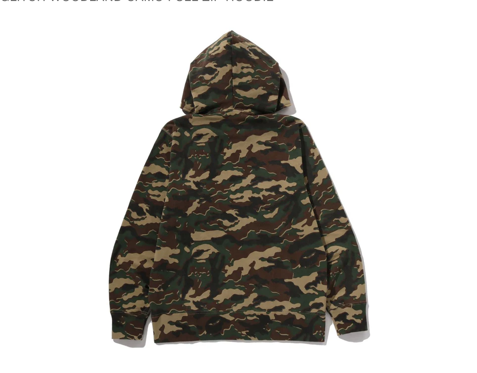 【BAPE】0404發售GLITCH WOODLAND CAMO FULL ZIP HOODIE