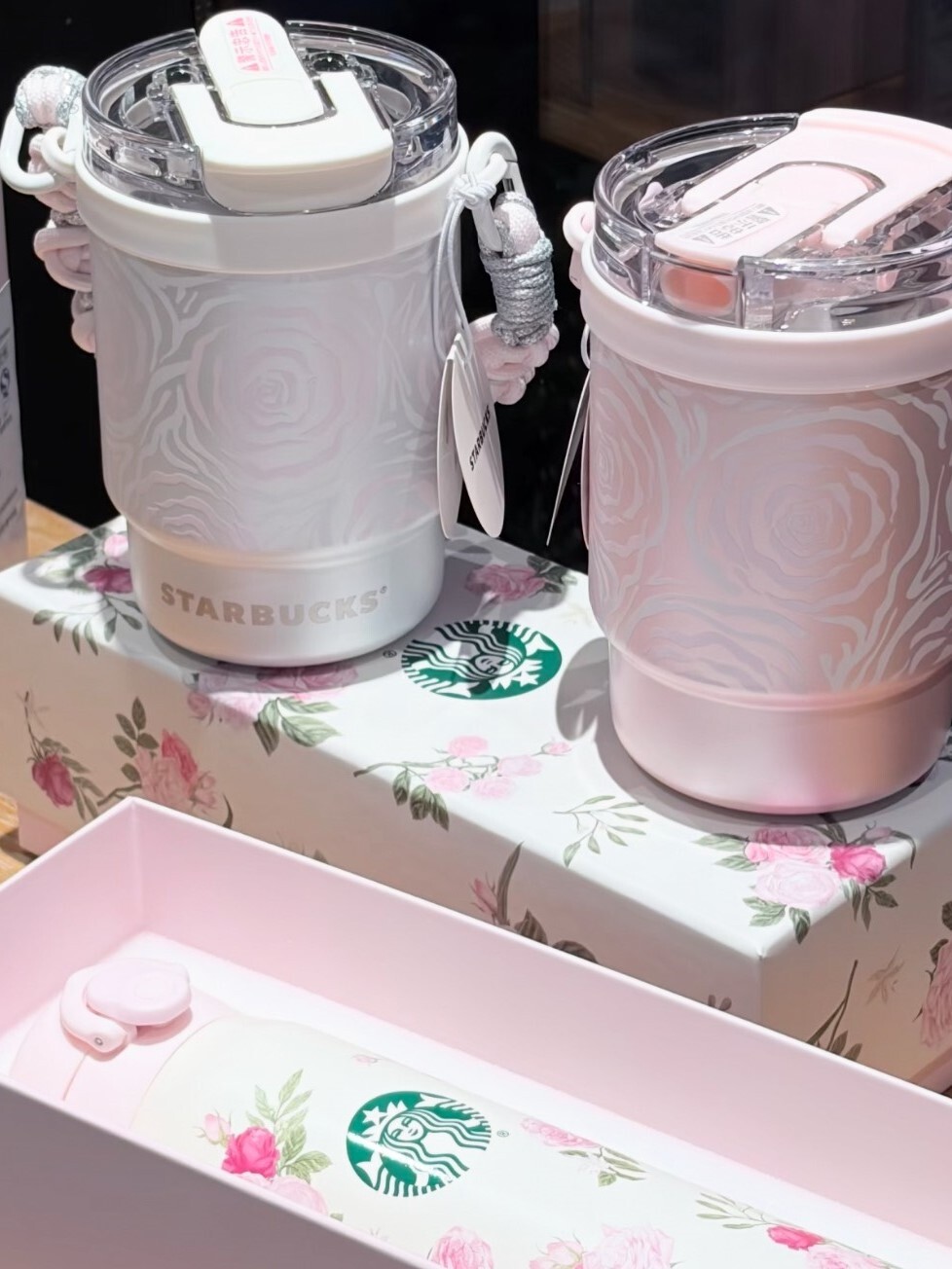 Starbucks 星巴克 萬花玫瑰不鏽鋼杯