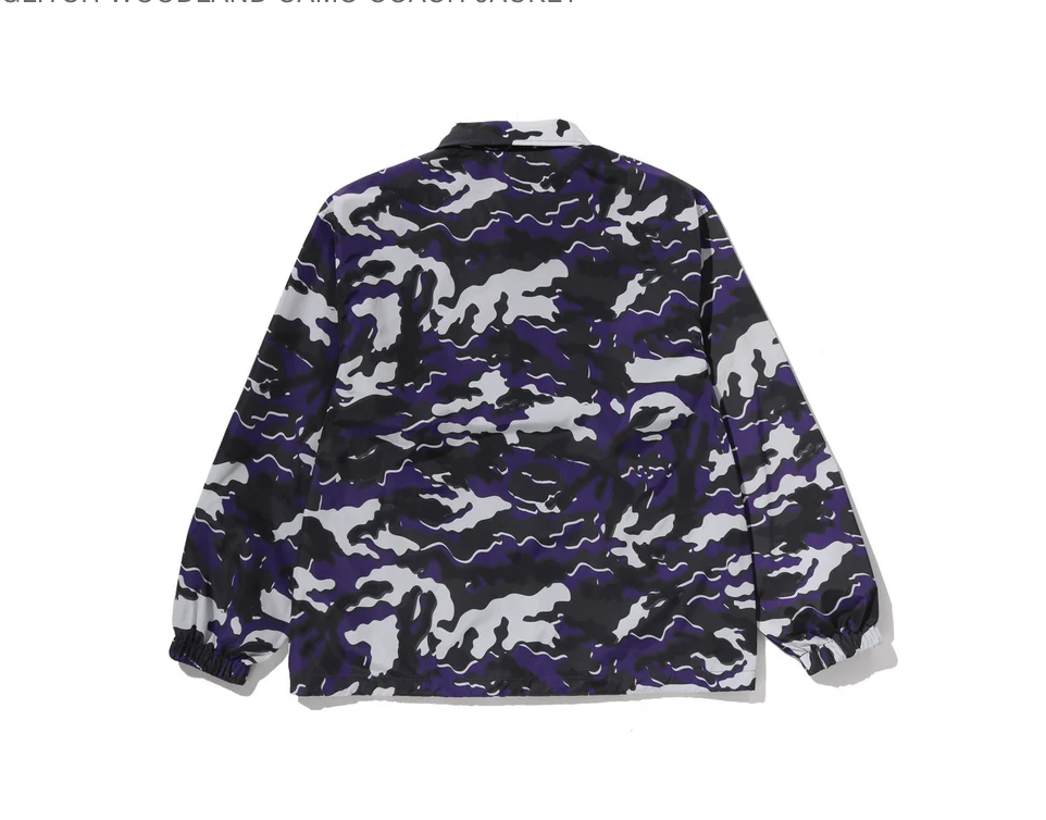 【BAPE】0404發售GLITCH WOODLAND CAMO COACH JACKET