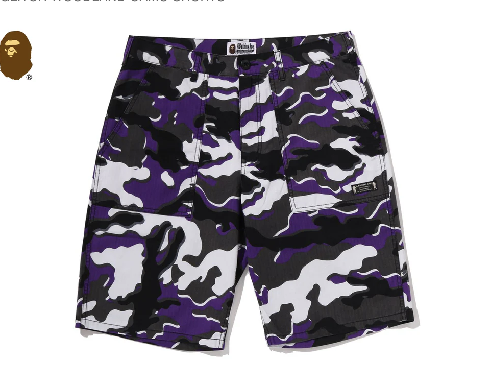【BAPE】0404發售GLITCH WOODLAND CAMO SHORTS