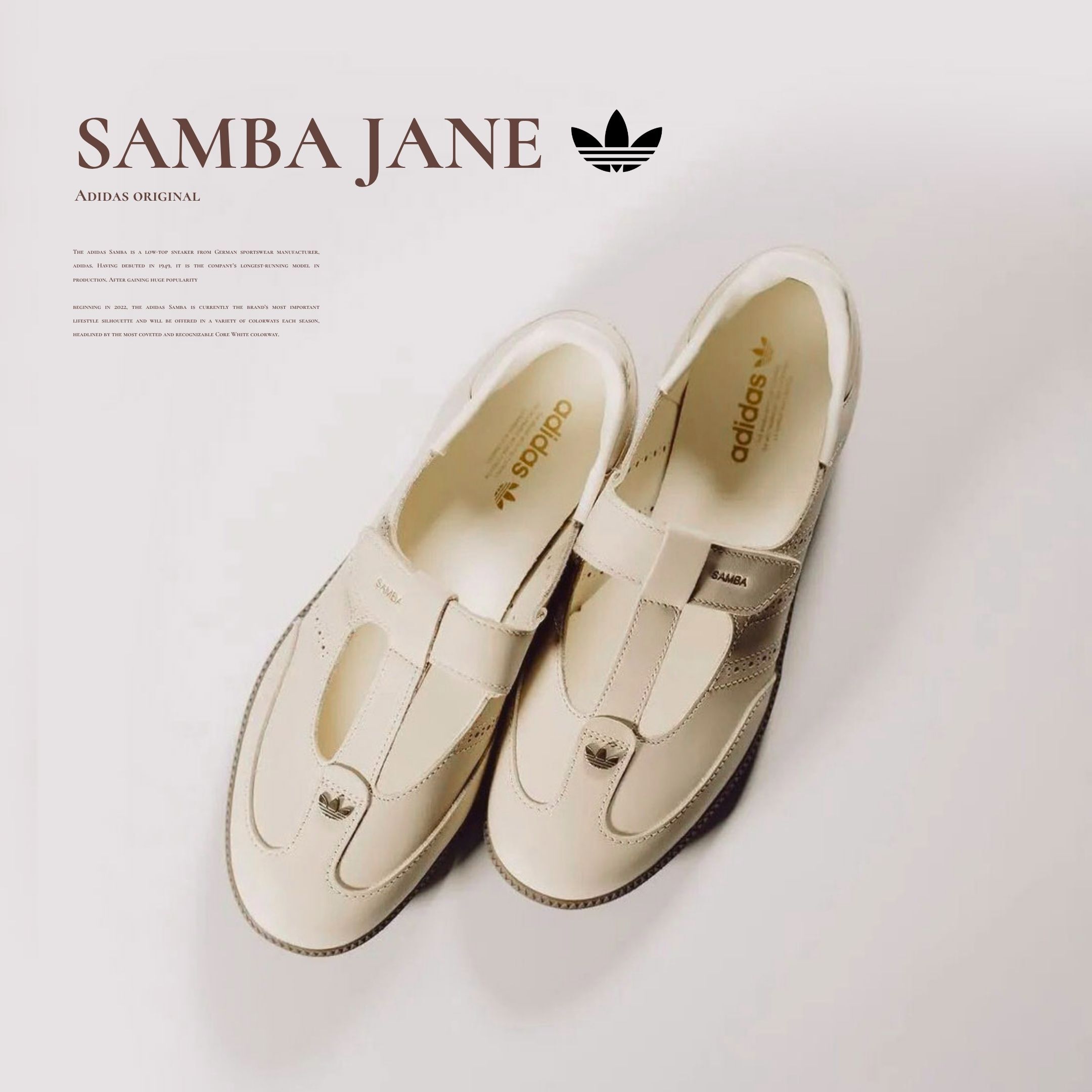 NICEDAY 代購 Adidas Originals Samba Jane 芭雷舞 米色 平底 KJ3969