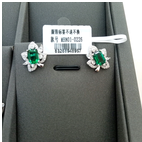 NEC-JJG0406-167 S925培育祖母绿耳钉 5×7 (A167)