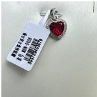 NEC-JJG0406-177 s925培育红宝石吊坠 8×8[含鏈] (A177)