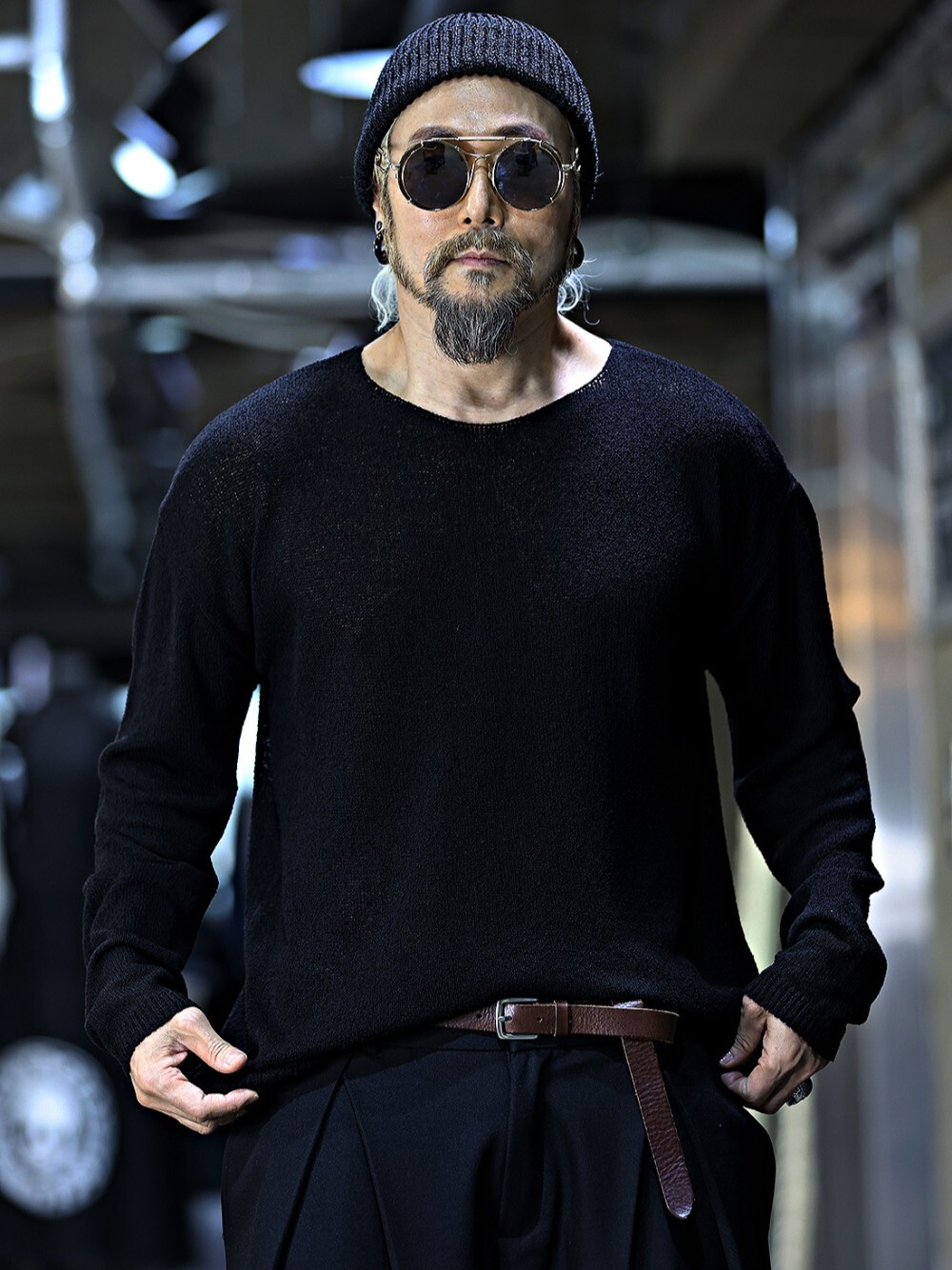 自然寬鬆圓領針織T卹