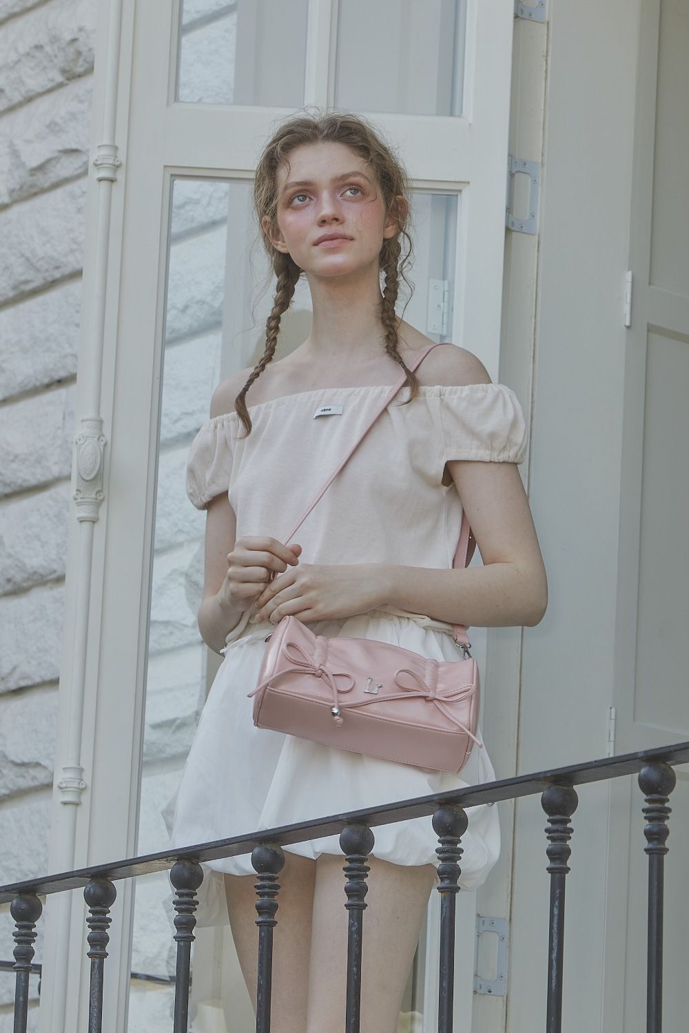 LETERIE 抽褶緞帶包 SHIRRING