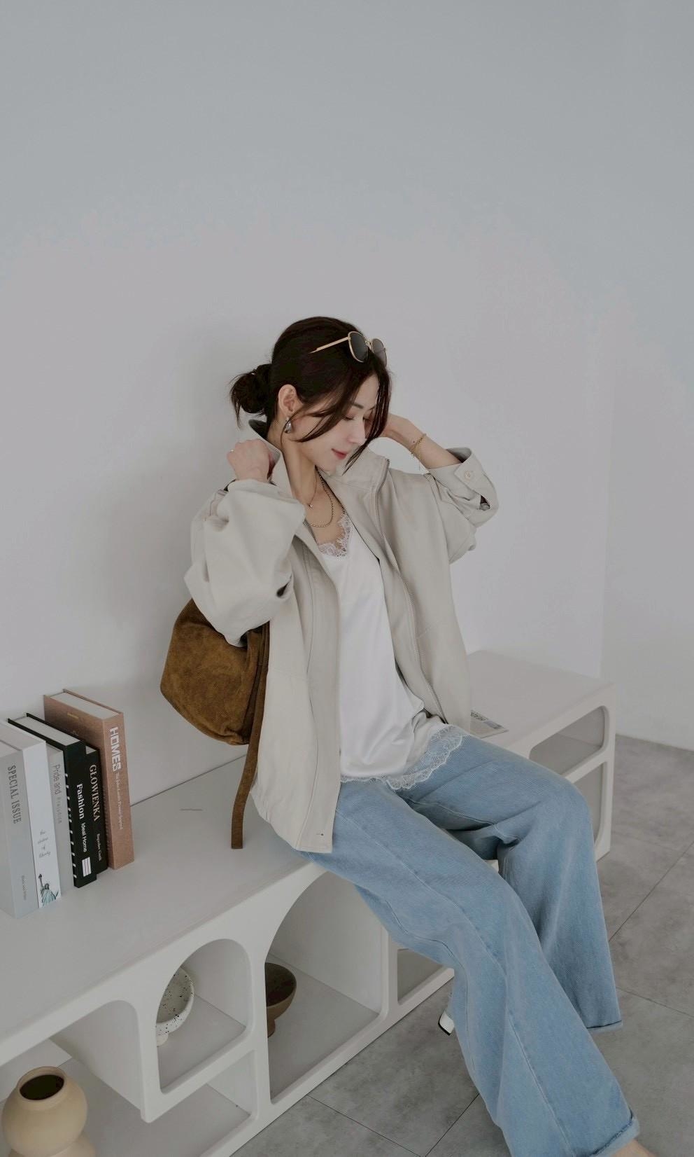 日常款立領皮外套 HB11