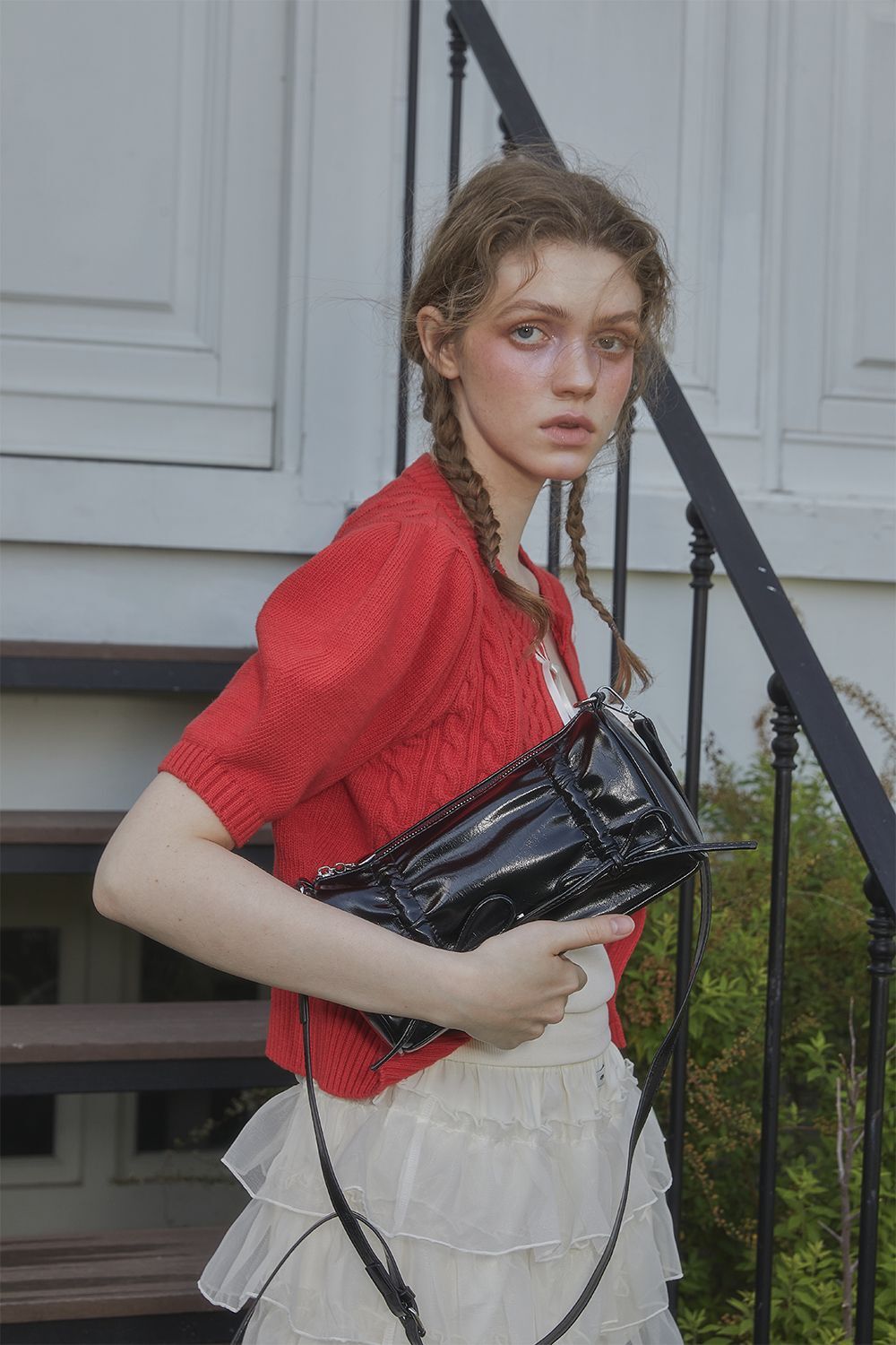 LETERIE 抽褶緞帶包 SHIRRING