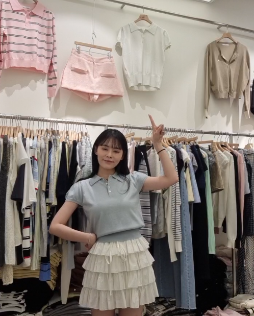 BM6025 簡約Polo領泡泡袖上衣