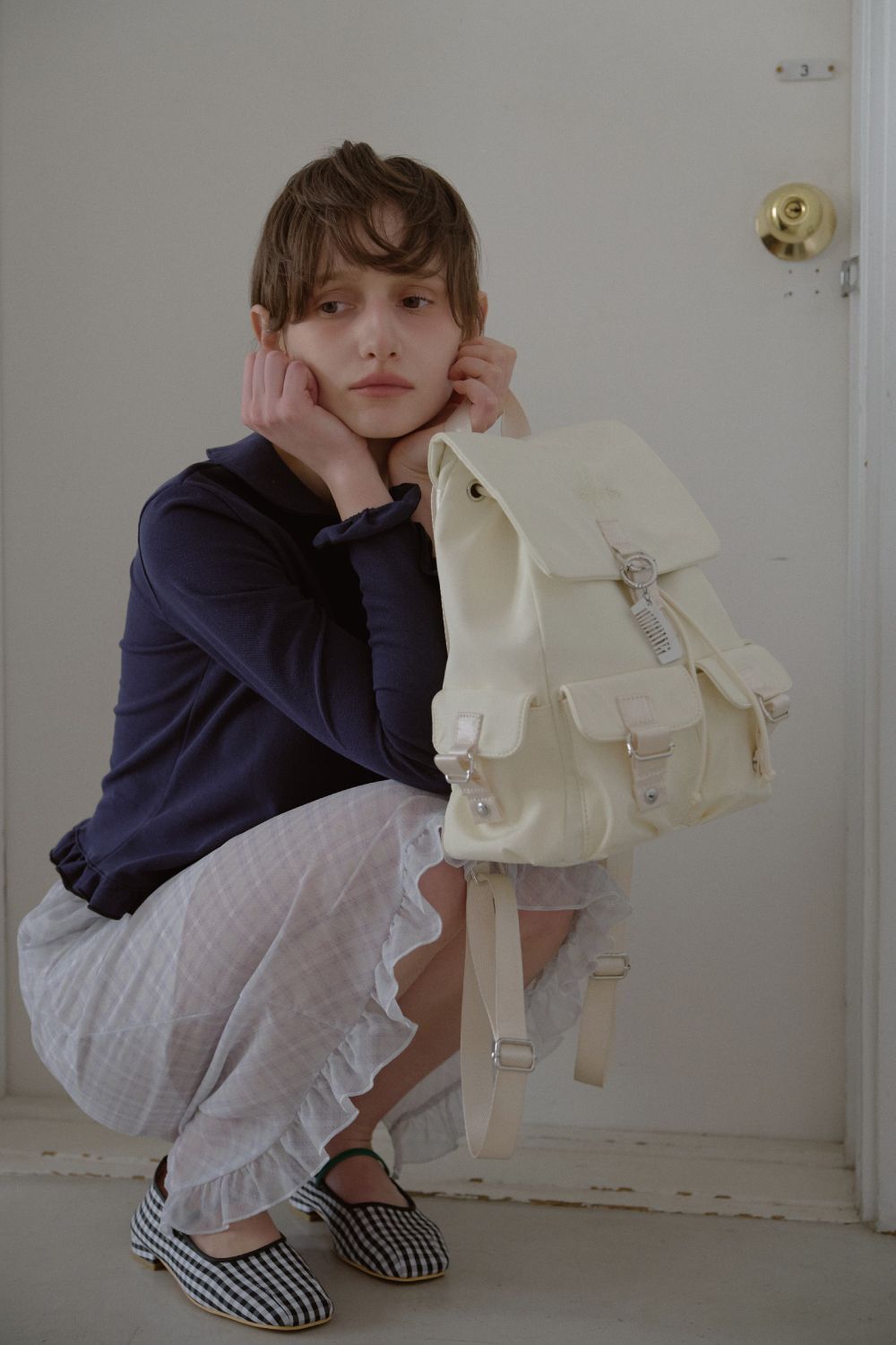 LETERIE 口袋後背包 LETERIE POCKET BACKPACK_IVORY