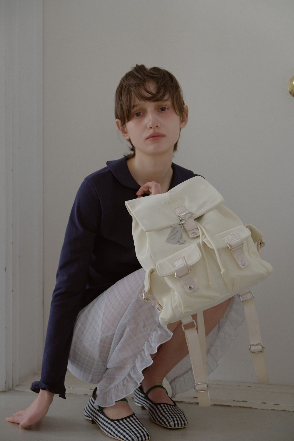 LETERIE 口袋後背包 LETERIE POCKET BACKPACK_IVORY