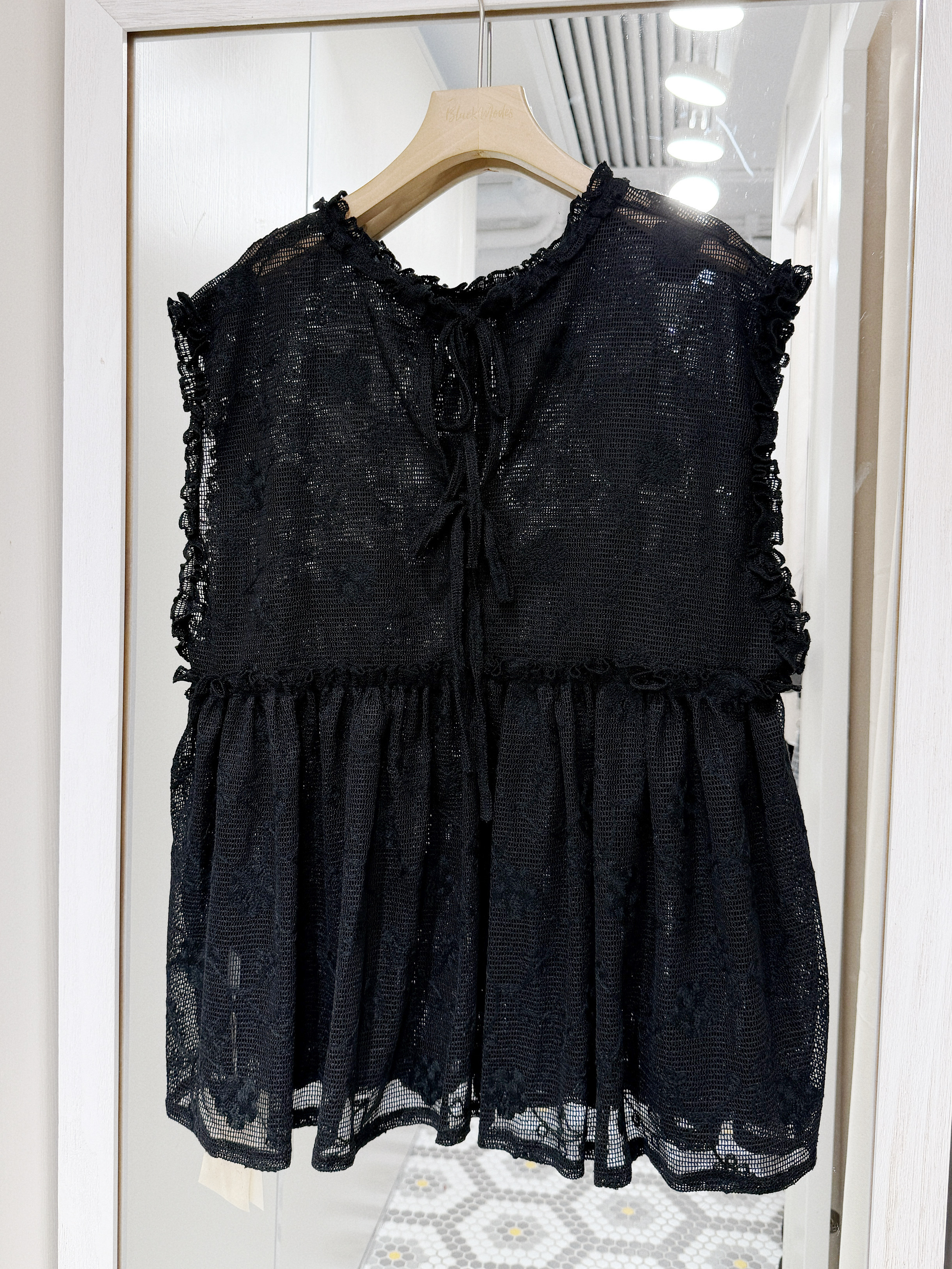 EA1257｜甜酷日系ruffle邊綁帶背心外☥🦇 ݁ ˖ִ ࣪