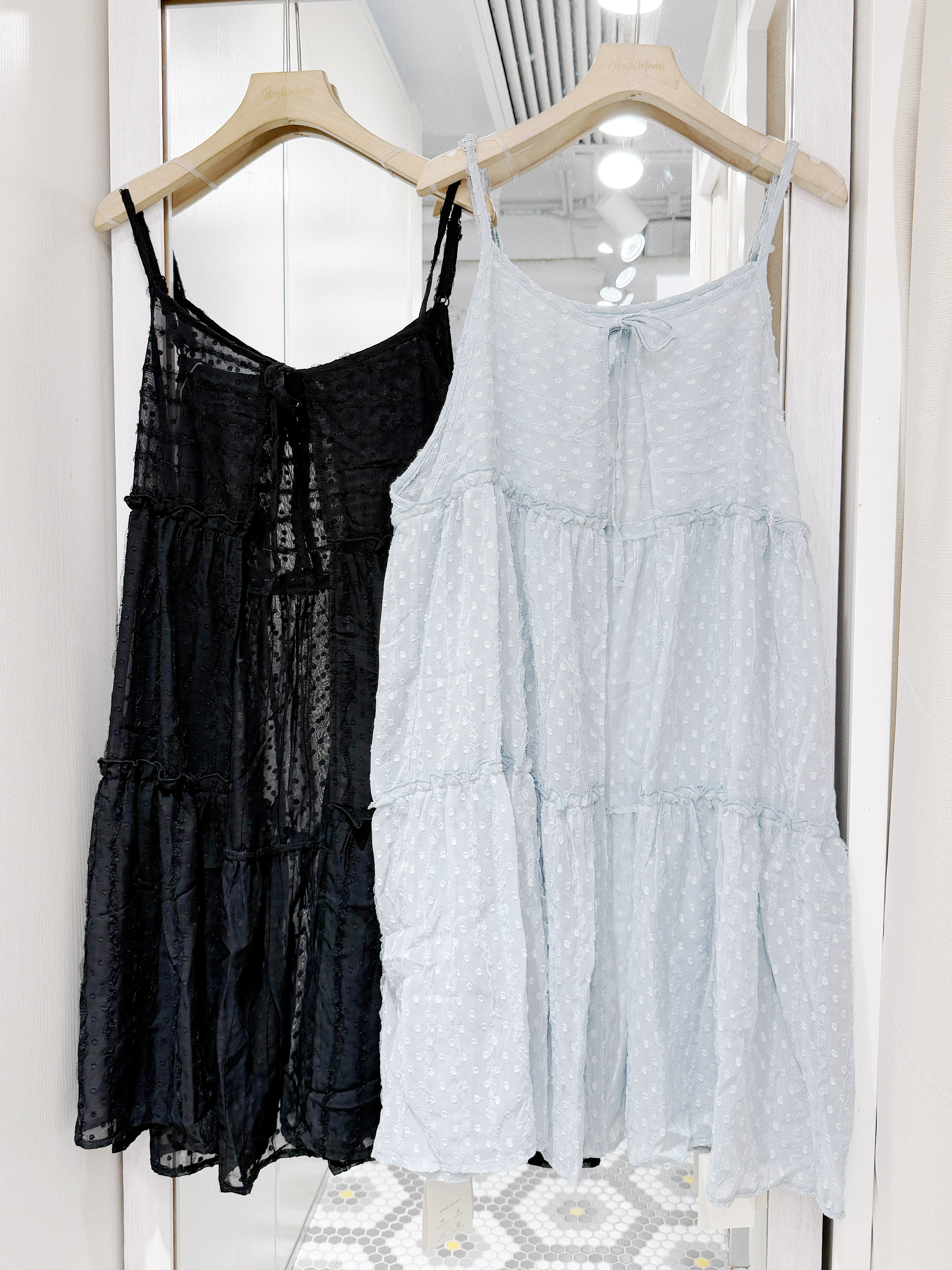 EA1258｜清爽波點layer開胸綁帶吊帶ops‧₊𓏲 ๋࣭🎐