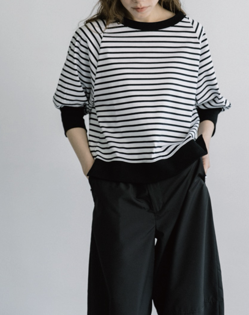 LIYOC插肩袖套頭衫 / 邊飾 [日本製造]