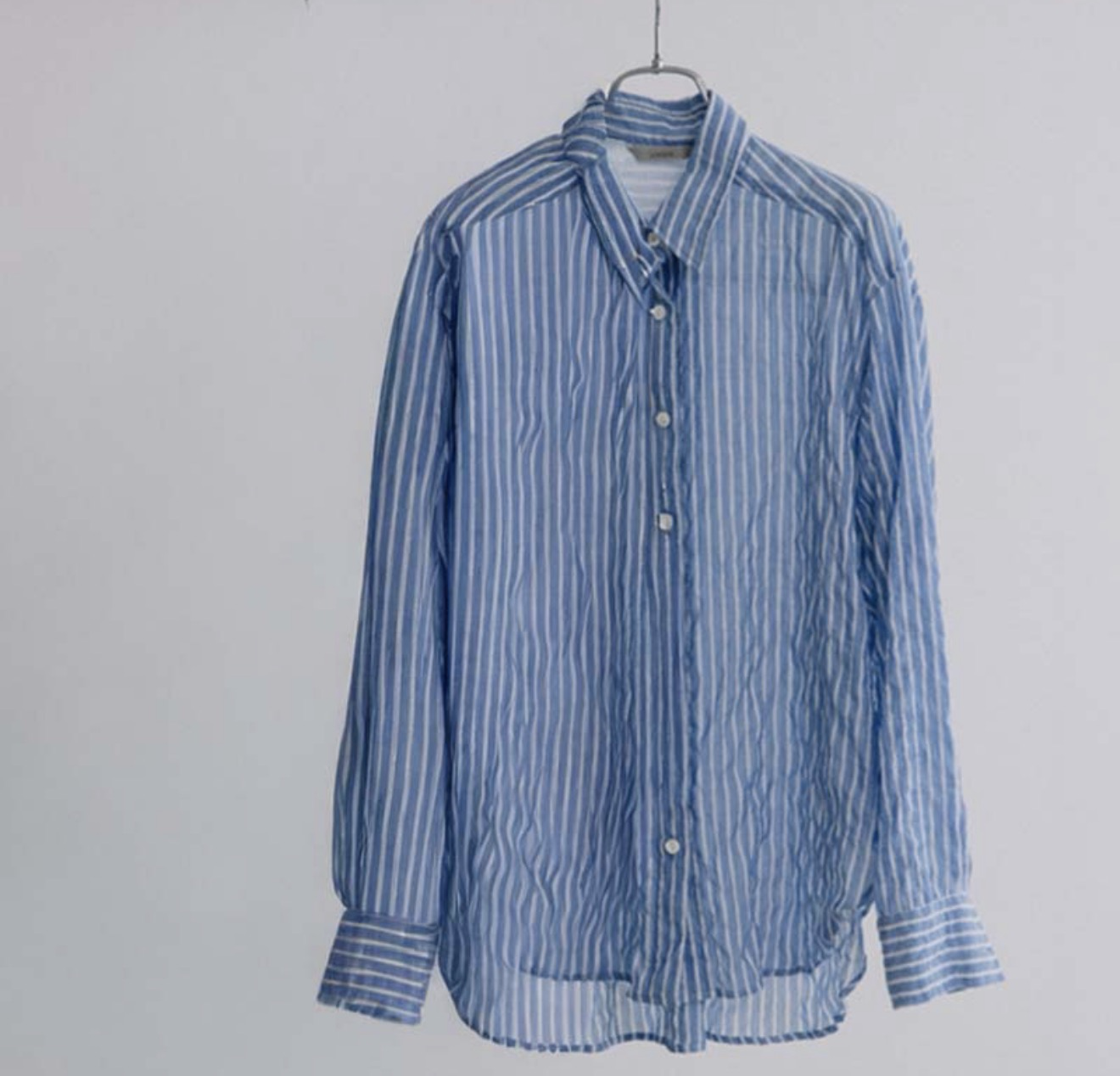 LIYOC 褶皺條紋襯衫